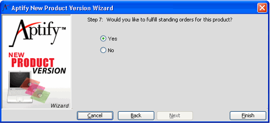 Fulfill Standing Orders -Selection