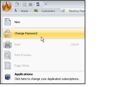 Select Change Password Option
