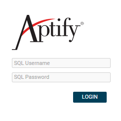 Aptify 5.5.4 Untrusted SQL Username Login