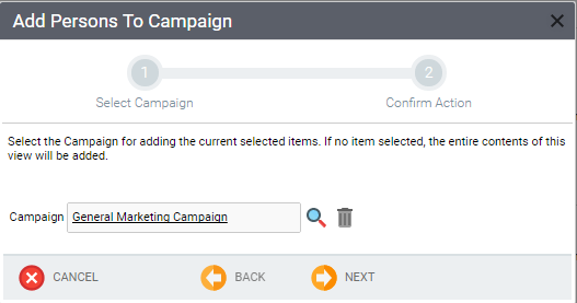 Selecting a Campaign