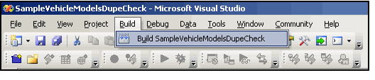 Visual Studio Build Menu