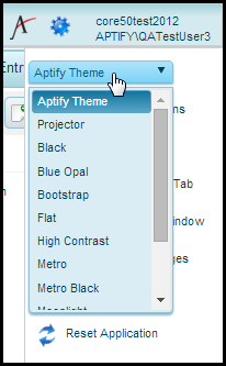 Aptify Web Interface Theme Selector