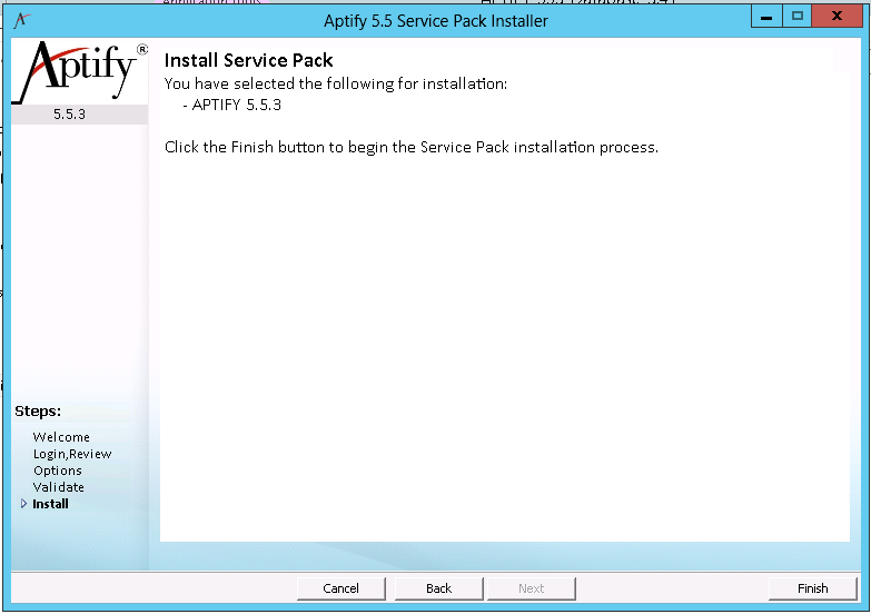 Install Service Pack