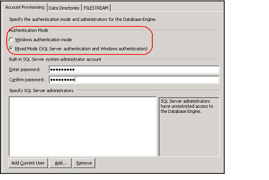 Configure SQL Administrators