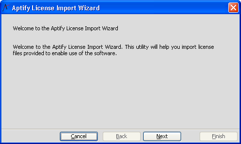 License Import Wizard