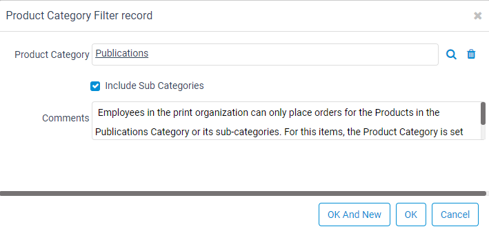 Product Category Filter Form
