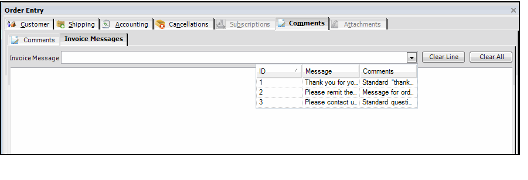 Adding an Invoice Message