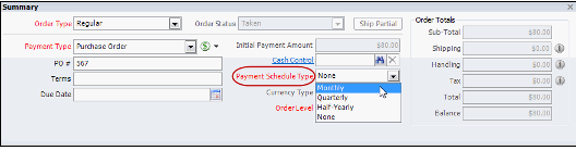 Payment Schedule Options