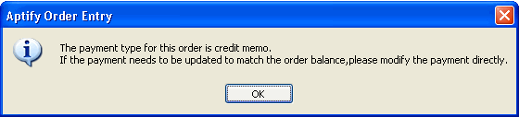 Balance Due Has Changed Prompt for Credit Memo Payments 
