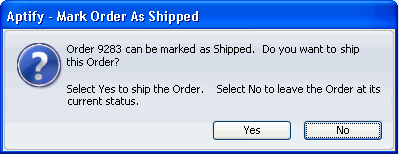 Mark Order As Shipped Dialog