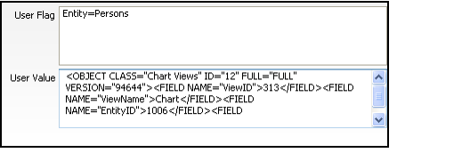 View Template's User Flag and User Value Fields