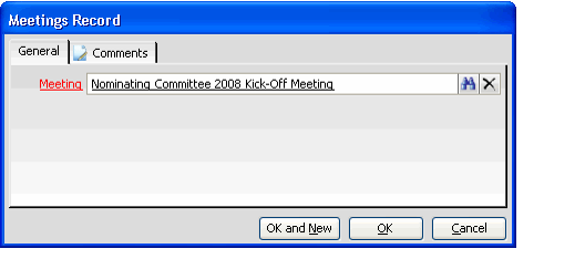 Committee Term - Meetings Record