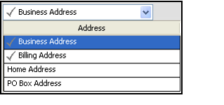 Address Type List