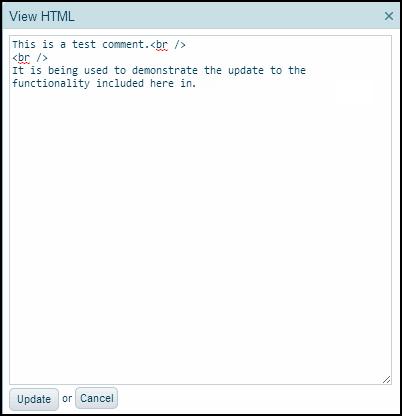 Example View HTML Window