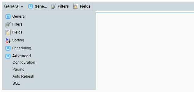 Example Listing of Form Tabs