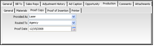 Proof of Copy Tab on Insertion Order Production Tab