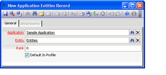 Application Entities Record