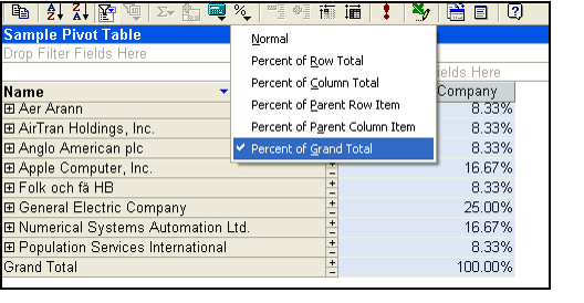 Change Total Field to Percentage