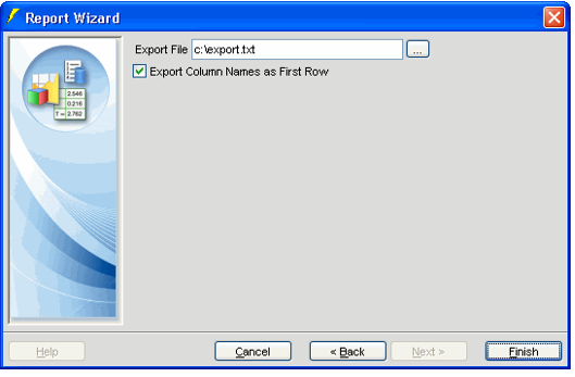 Export File Dialog 