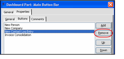 Deleting a Button from the Button Bar