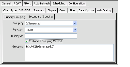 Chart View Grouping Tab - Function and Custom Grouping SQL