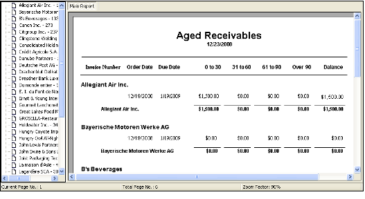 Aged Receivables Report