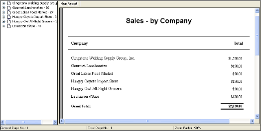 Customer Sales Report